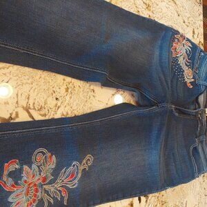 REBA EMBROIDERED JEANS SIZE 14 BOOT CUT